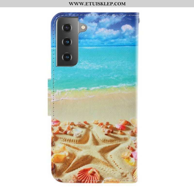 Etui Folio do Samsung Galaxy S21 Plus 5G z Łańcuch Plaża Smyczkowa